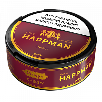Купить Жевательный табак Brusko HAPPMAN Slim Strong "Вишня" Жевательный табак Brusko HAPPMAN Slim Strong "Вишня"